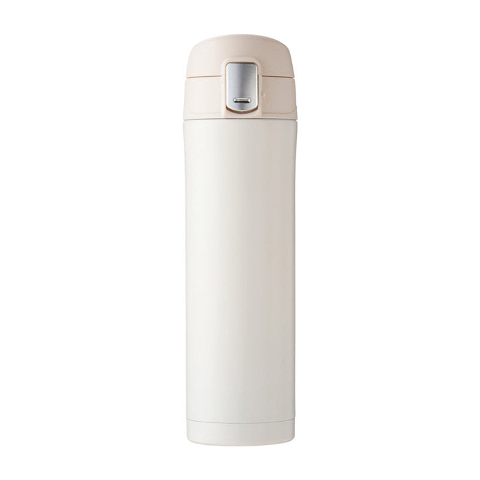 ワンプッシュ真空ステンレスボトル４５０ｍｌ（オフホワイト）
