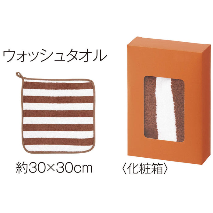 ふんわりストライプ　ウォッシュタオル