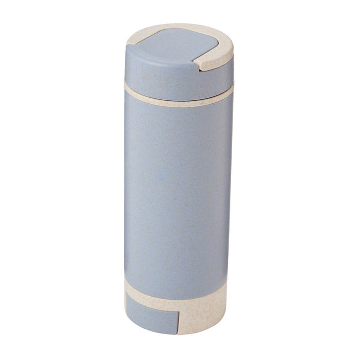 スマホスタンド付きバンブーボトル４００ｍｌ（ブルー）