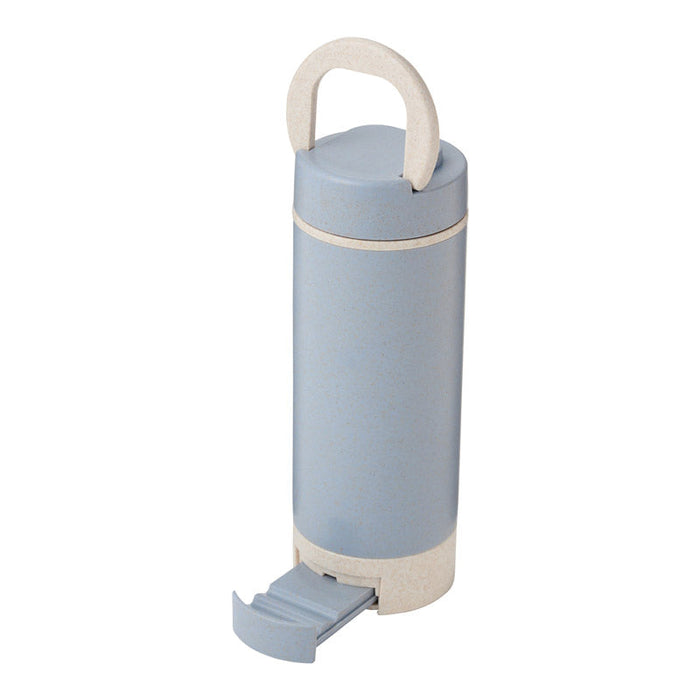 スマホスタンド付きバンブーボトル４００ｍｌ（ブルー）