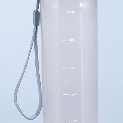 メモリ付きフロスティボトル550ml（ストラップ付き）（ホワイト）