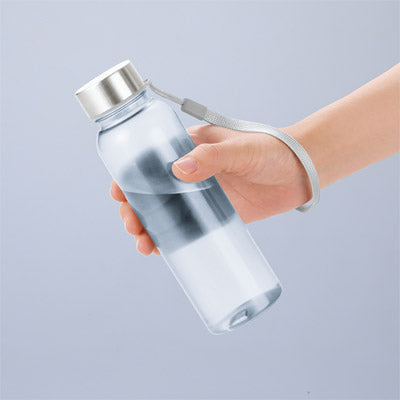 メモリ付きフロスティボトル550ml（ストラップ付き）（ホワイト）