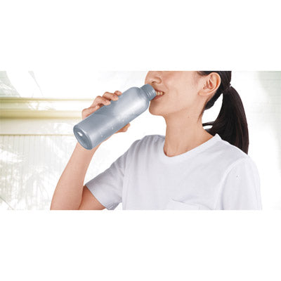 メモリ付きフロスティボトル550ml（ストラップ付き）（グレー）