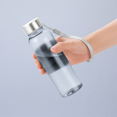 メモリ付きフロスティボトル550ml（ストラップ付き）（グレー）