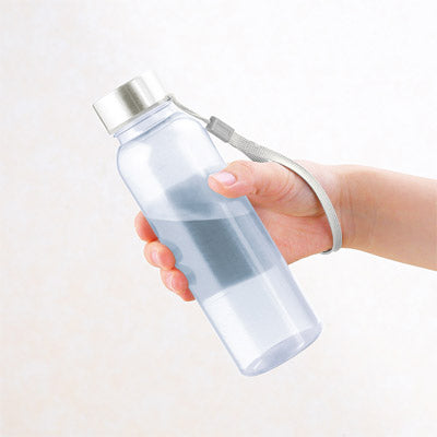 メモリ付きフロスティボトル350ml（ストラップ付き）（ホワイト）