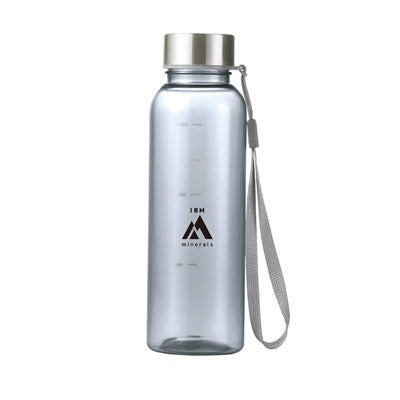 メモリ付きフロスティボトル350ml（ストラップ付き）（グレー）