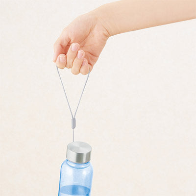 メモリ付きフロスティボトル350ml（ストラップ付き）（ブルー）