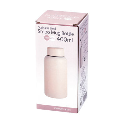 Smoo・真空二重構造ステンレスボトル400ml（ピンク）