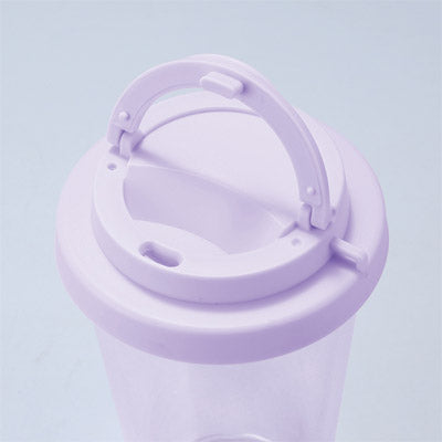 フラップ付き二重構造クリアタンブラー（パープル）