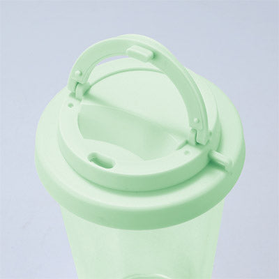 フラップ付き二重構造クリアタンブラー（グリーン）