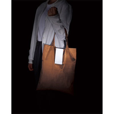 ポータブルリフレクターエコバッグ（フック付き）（ベージュ）