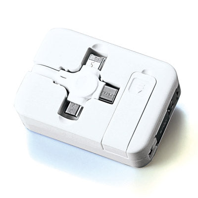 スマホスタンドになるコンパクト3in1ケーブル