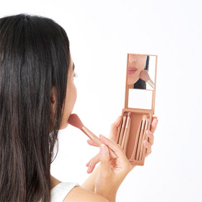 フォーボーテ ミラー付きコスメブラシ5本セット