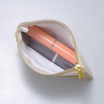 バイカラーズ・ダブルファスナーポーチ（モカベージュ）