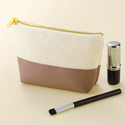 バイカラーズ・ポーチ（モカベージュ）