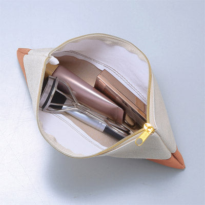 バイカラーズ・フラットポーチ（ダスティピンク）