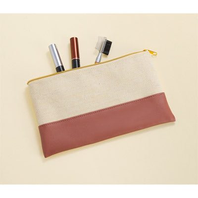 バイカラーズ・フラットポーチ（ダスティピンク）