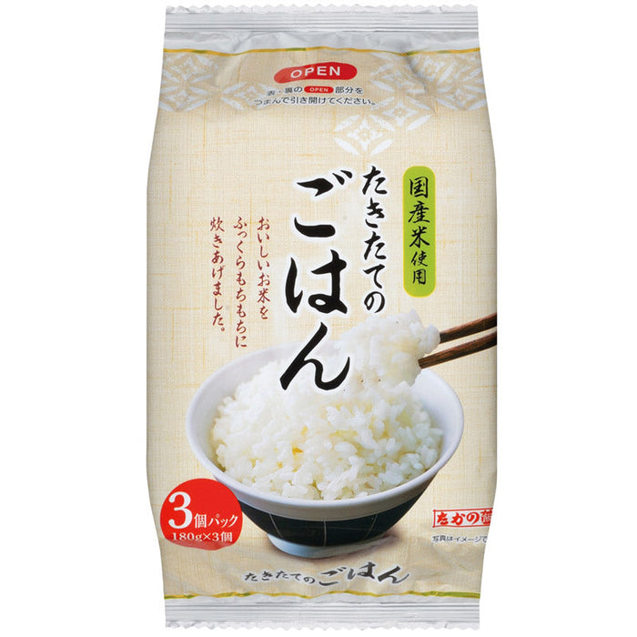 たかの　たきたてのごはん１８０ｇ×３個パック