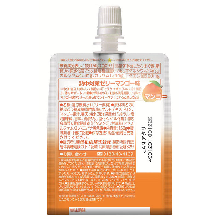 天塩使用　熱中対策ゼリー　マンゴー150g