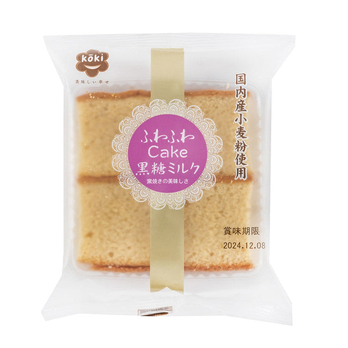 ふわふわＣａｋｅ　黒糖ミルク２切