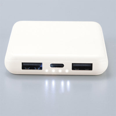 薄型軽量 急速充電モバイルバッテリー5000（ホワイト）