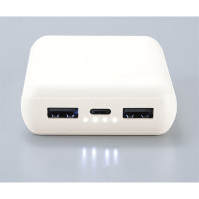 軽量小型 急速充電モバイルバッテリー10000（ホワイト）