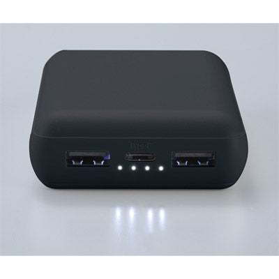 軽量小型 急速充電モバイルバッテリー10000（ブラック）