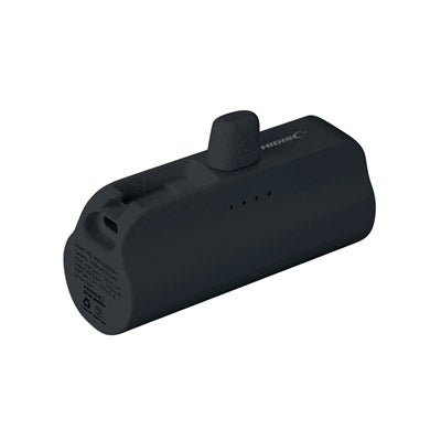 直挿タイプ 5000mAh モバイルバッテリー（ブラック）