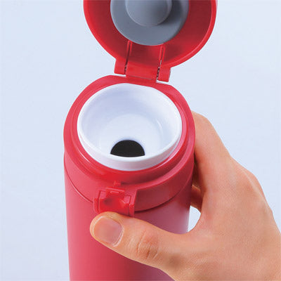 セルトナ・ワンタッチ式真空ステンレスボトル（ピュアレッド）