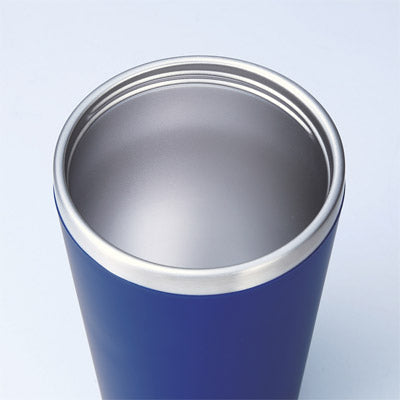 スタイリッシュ二重構造タンブラー（蓋付き）（ネイビー）