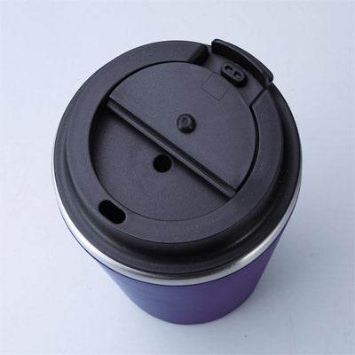 スタイリッシュ二重構造タンブラー（蓋付き）（ネイビー）