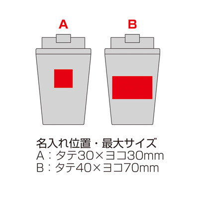 スタイリッシュ二重構造タンブラー（蓋付き）（ネイビー）