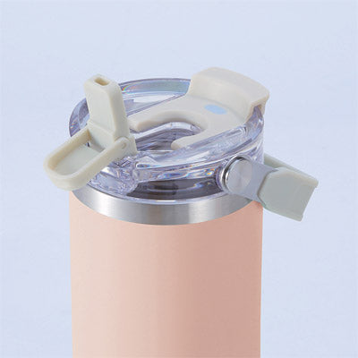 アンサンブル ハンドル付き真空二重2WAYタンブラー（ストロー付き）（ピンク）