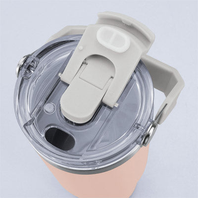 アンサンブル ハンドル付き真空二重2WAYタンブラー（ストロー付き）（ピンク）