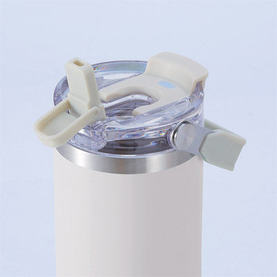 アンサンブル ハンドル付き真空二重2WAYタンブラー（ストロー付き）（グレー）