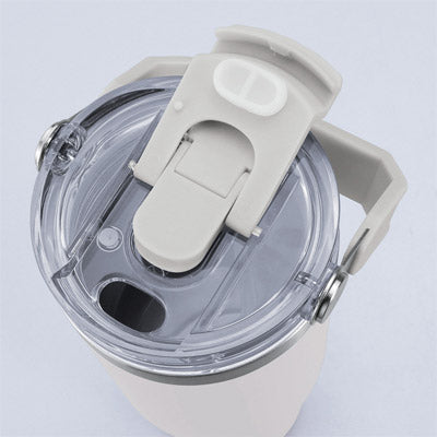 アンサンブル ハンドル付き真空二重2WAYタンブラー（ストロー付き）（グレー）