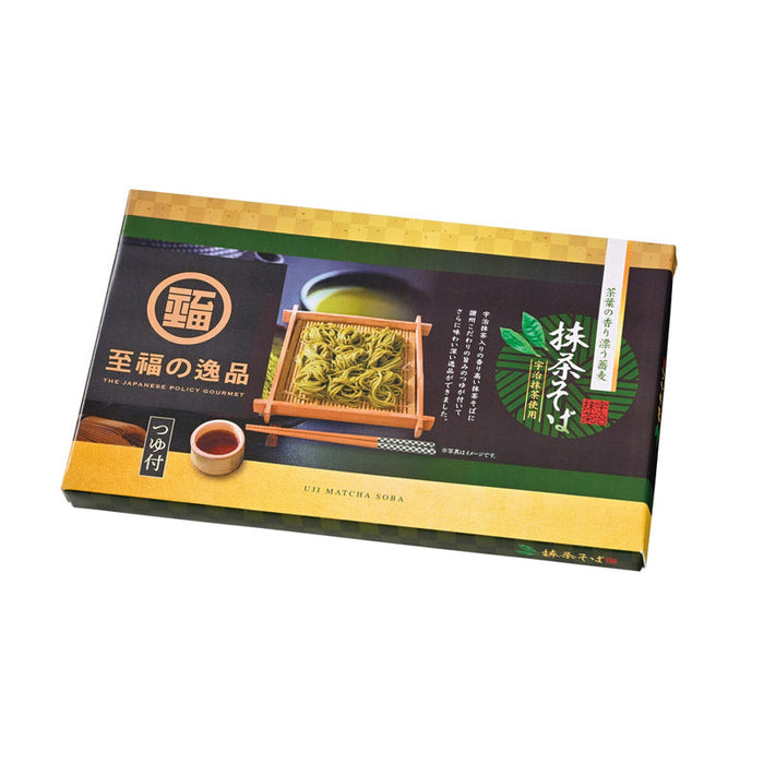 至福の逸品　宇治抹茶使用　茶葉の香り　抹茶そばつゆ付２食