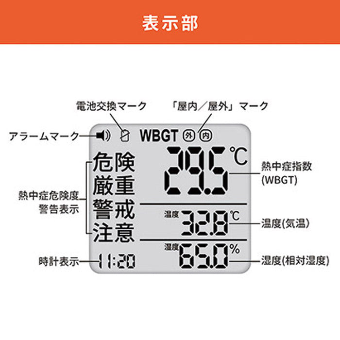 黒球式熱中症指数計　KO392クロタマシキネッチュウショウシスウケイ