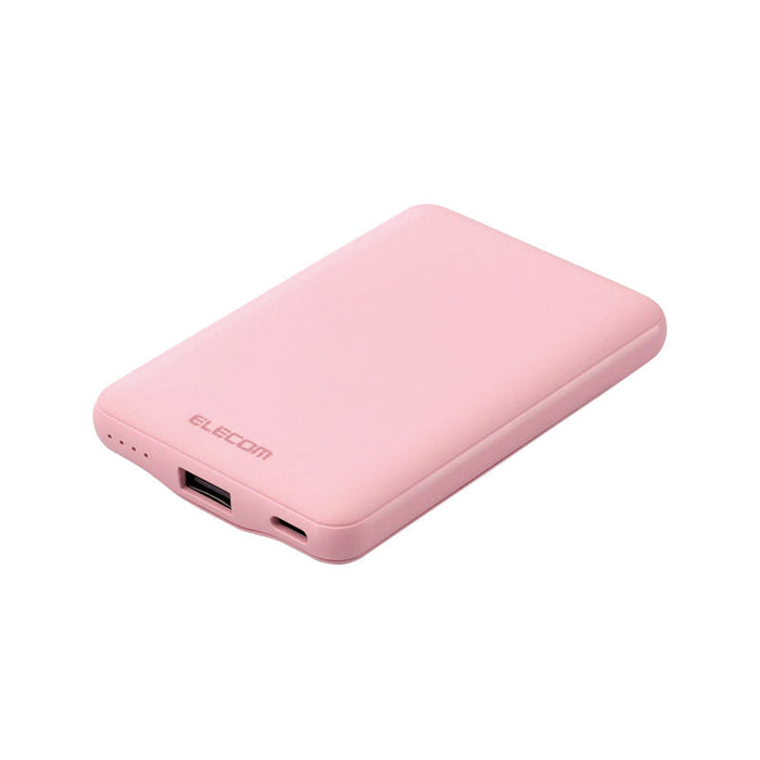 エレコム・モバイルバッテリーDE-C45-5000（ピンク）
