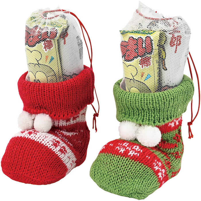 クリスマス・ニットブーツ（お菓子入）