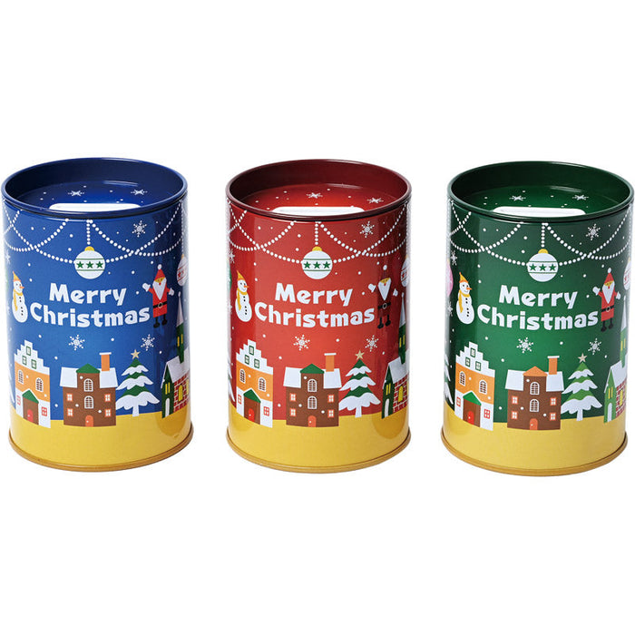 ペン立て缶貯金箱＜クリスマス＞