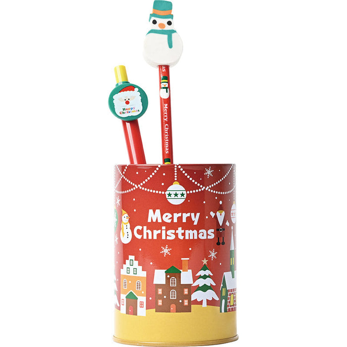 ペン立て缶貯金箱＜クリスマス＞