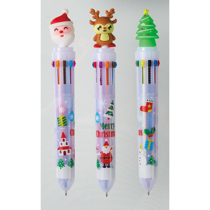 クリスマス10色カラーボールペン