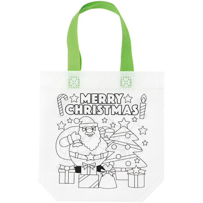 クリスマスぬりえトートバッグ