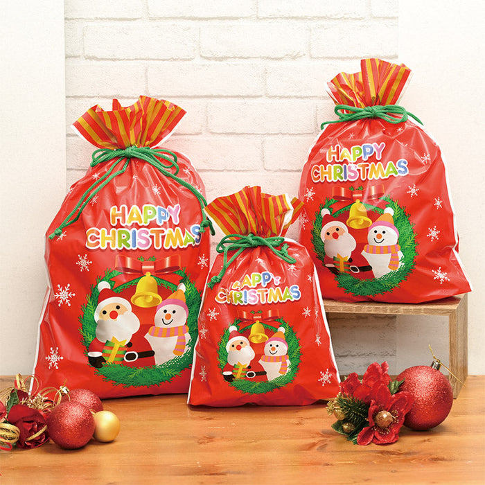 クリスマス巾着ギフトバッグ（小）