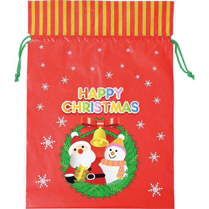 クリスマス巾着ギフトバッグ（大）