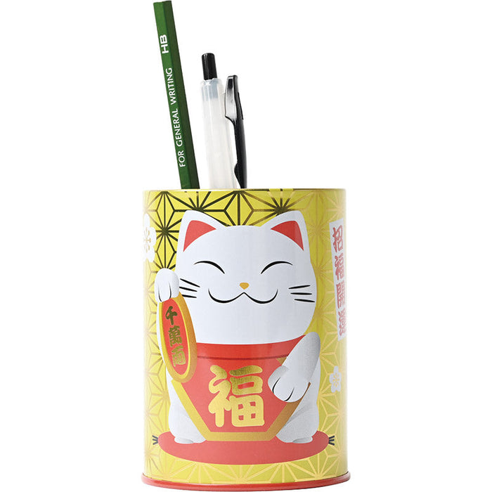 ペン立て缶貯金箱＜まねき猫＞