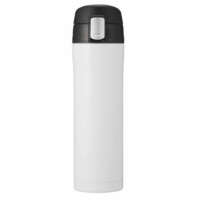 ワンプッシュ真空ステンレスボトル４５０ｍｌ（ホワイト）