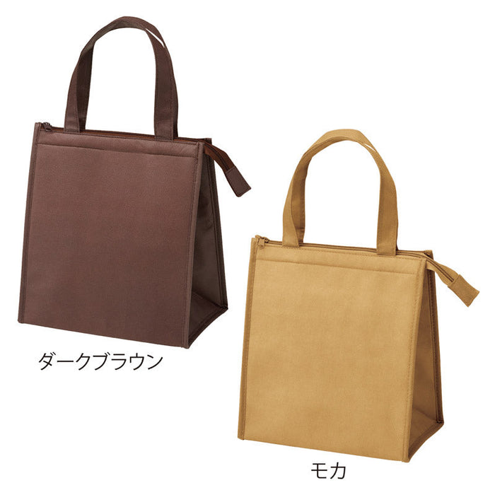 不織布保冷温スクエアバッグ（ダークブラウン）