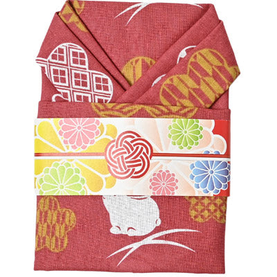 「和柄文様」着物手ぬぐい（梅小紋うさぎ）